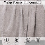 Maya Chenille Herringbone Soft Textured Medium Weight Cotton Blanket - Blanket by Superior Brand