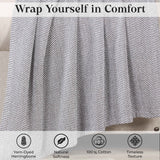 Maya Chenille Herringbone Soft Textured Medium Weight Cotton Blanket - Blanket by Superior Brand