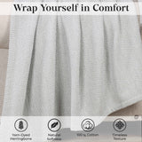 Maya Chenille Herringbone Soft Textured Medium Weight Cotton Blanket - Blanket by Superior Brand