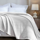 Maya Chenille Herringbone Soft Textured Medium Weight Cotton Blanket - Blanket by Superior Brand