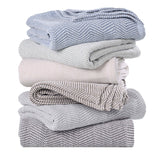 Maya Chenille Herringbone Soft Textured Medium Weight Cotton Blanket - Blanket by Superior Brand