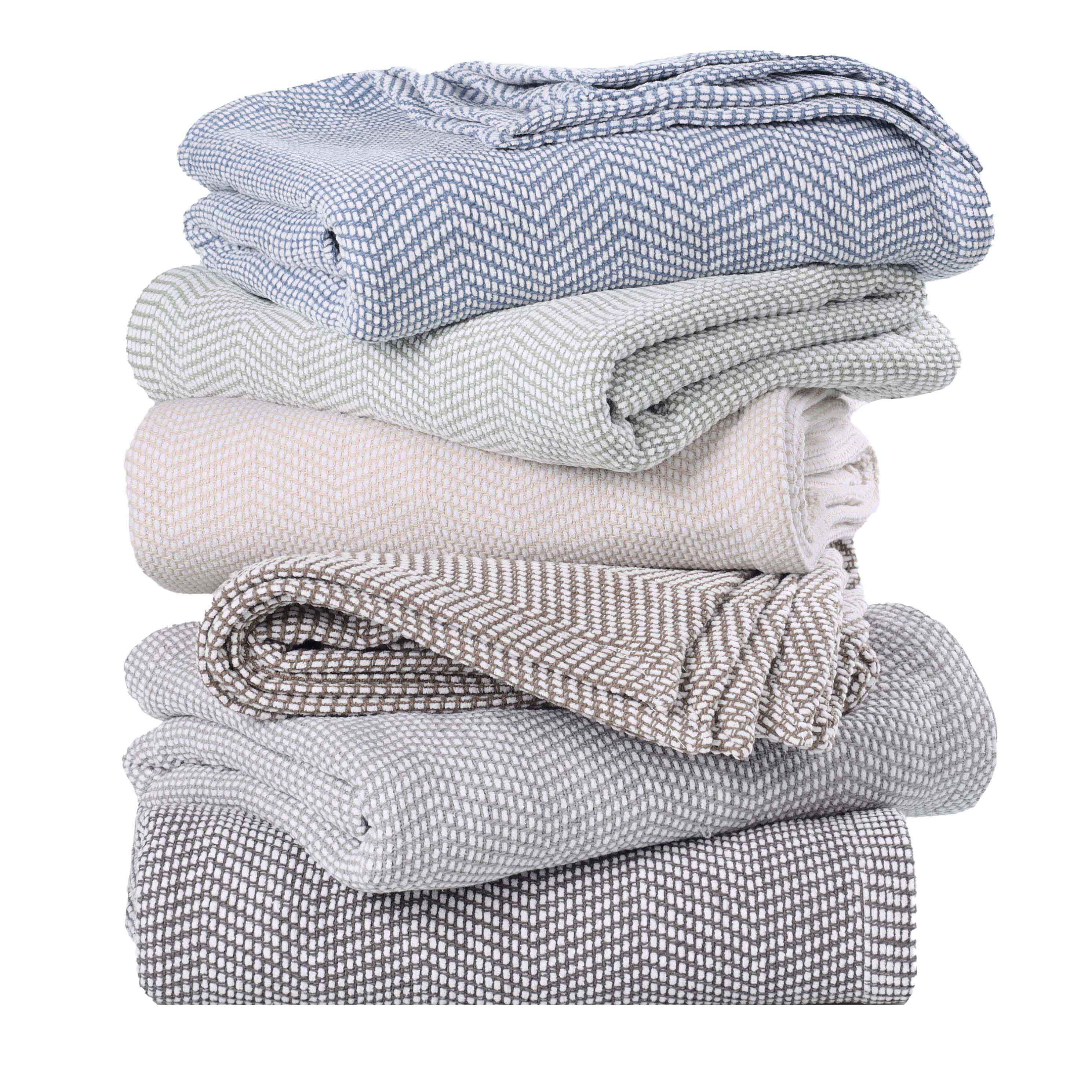 Maya Chenille Herringbone Soft Textured Medium Weight Cotton Blanket - Blanket by Superior Brand