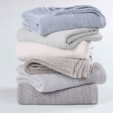 Maya Chenille Herringbone Soft Textured Medium Weight Cotton Blanket - Blanket by Superior Brand