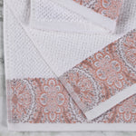 Medallion Cotton Jacquard Textured Soft Absorbent 12 Piece Towel Set - Towel Set by Superior Brand