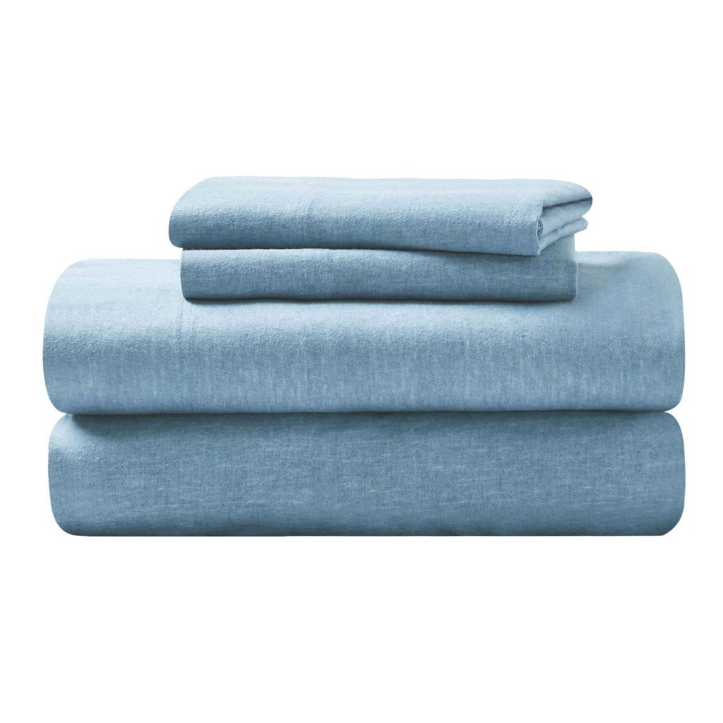 100% Cotton Flannel Sheet Set Warm Two-Toned Melange Deep Pocket - Sheet Set by Superior Brand