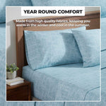 100% Cotton Flannel Sheet Set Warm Two-Toned Melange Deep Pocket - Sheet Set by Superior Brand