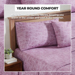 100% Cotton Flannel Sheet Set Warm Two-Toned Melange Deep Pocket - Sheet Set by Superior Brand