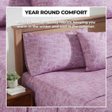 100% Cotton Flannel Sheet Set Warm Two-Toned Melange Deep Pocket - Sheet Set by Superior Brand