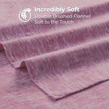 100% Cotton Flannel Sheet Set Warm Two-Toned Melange Deep Pocket - Sheet Set by Superior Brand