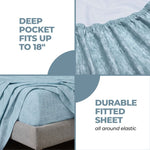 100% Cotton Flannel Sheet Set Warm Two-Toned Melange Deep Pocket - Sheet Set by Superior Brand