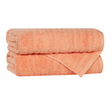 Viscose Cotton Blend Ribbed Bath Towel Set of 2 - Bath Towel by Superior Brand