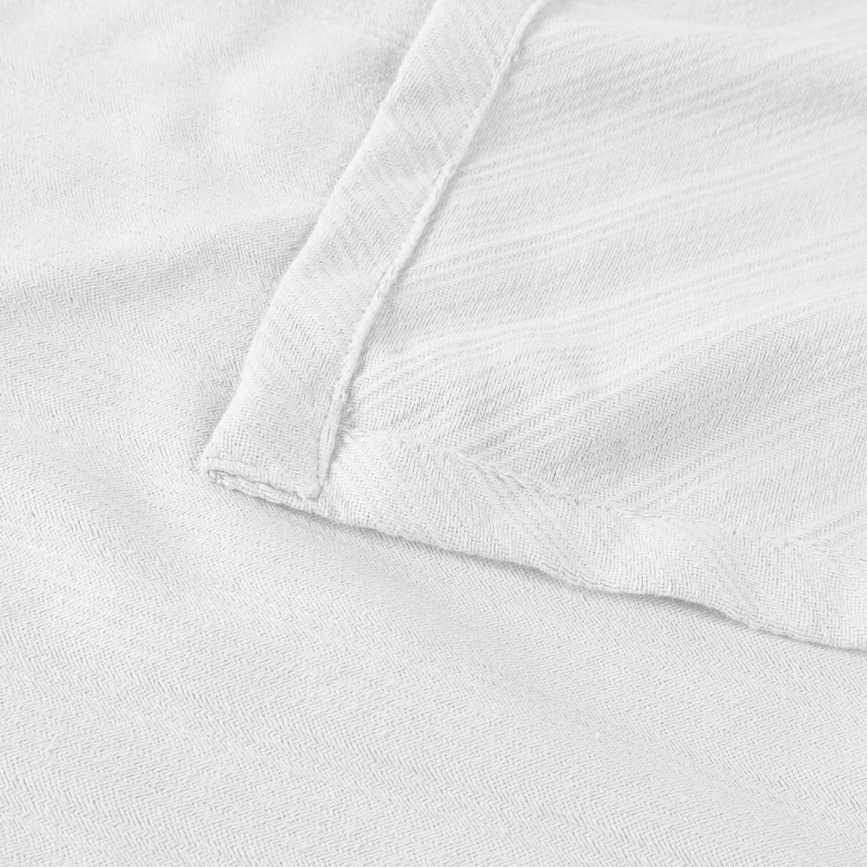 Milan Cotton Textured Jacquard Striped Lightweight Woven Blanket - Blanket by Superior Brand