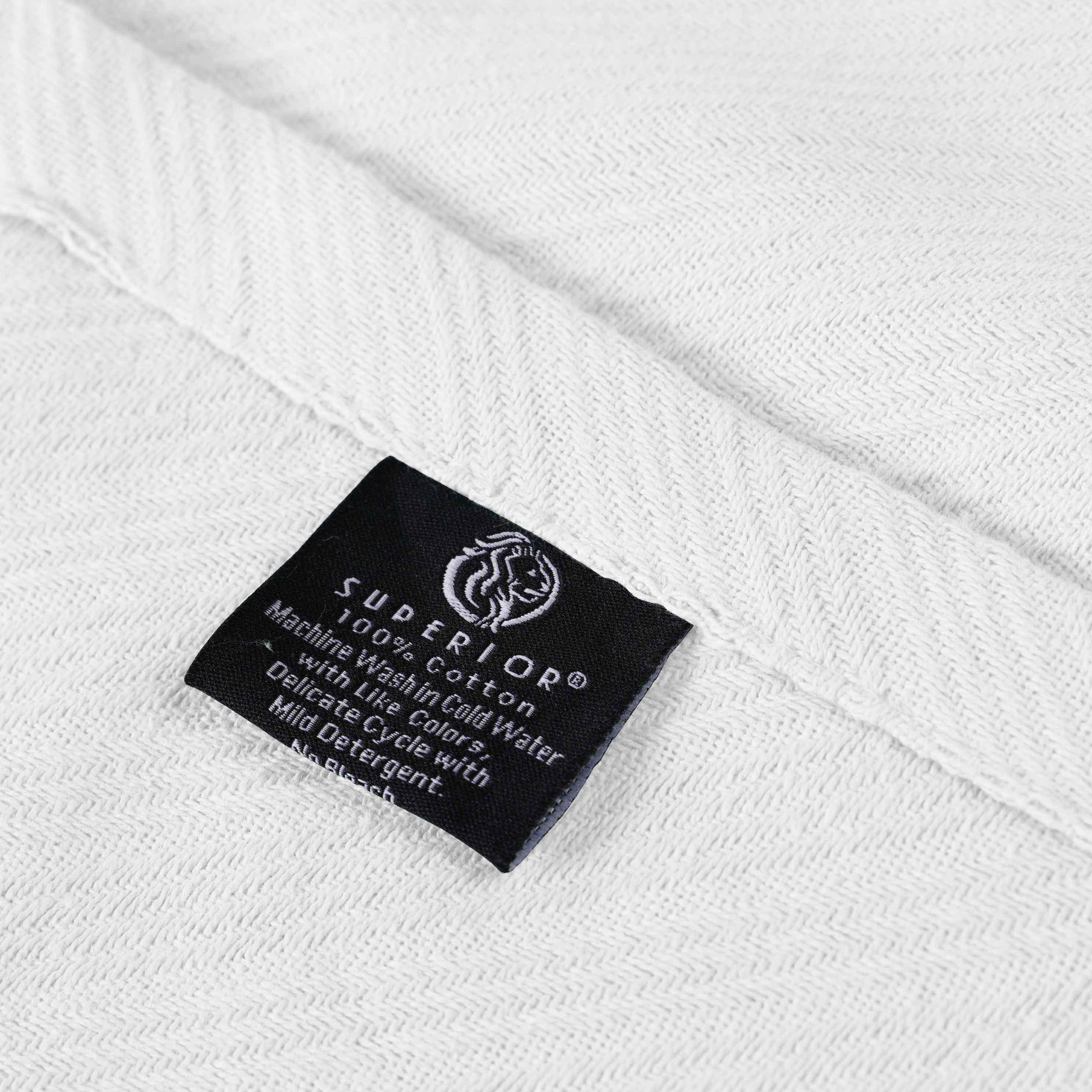 Milan Cotton Textured Jacquard Striped Lightweight Woven Blanket - Blanket by Superior Brand