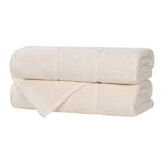Viscose Cotton Blend Ribbed Bath Towel Set of 2 - Bath Towel by Superior Brand