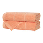 Viscose Cotton Blend Ribbed Bath Towel Set of 2 - Bath Towel by Superior Brand