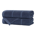 Viscose Cotton Blend Ribbed Bath Towel Set of 2 - Bath Towel by Superior Brand