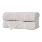 Viscose Cotton Blend Ribbed Bath Towel Set of 2 - Bath Towel by Superior Brand