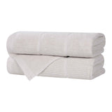 Viscose Cotton Blend Ribbed Bath Towel Set of 2 - Bath Towel by Superior Brand