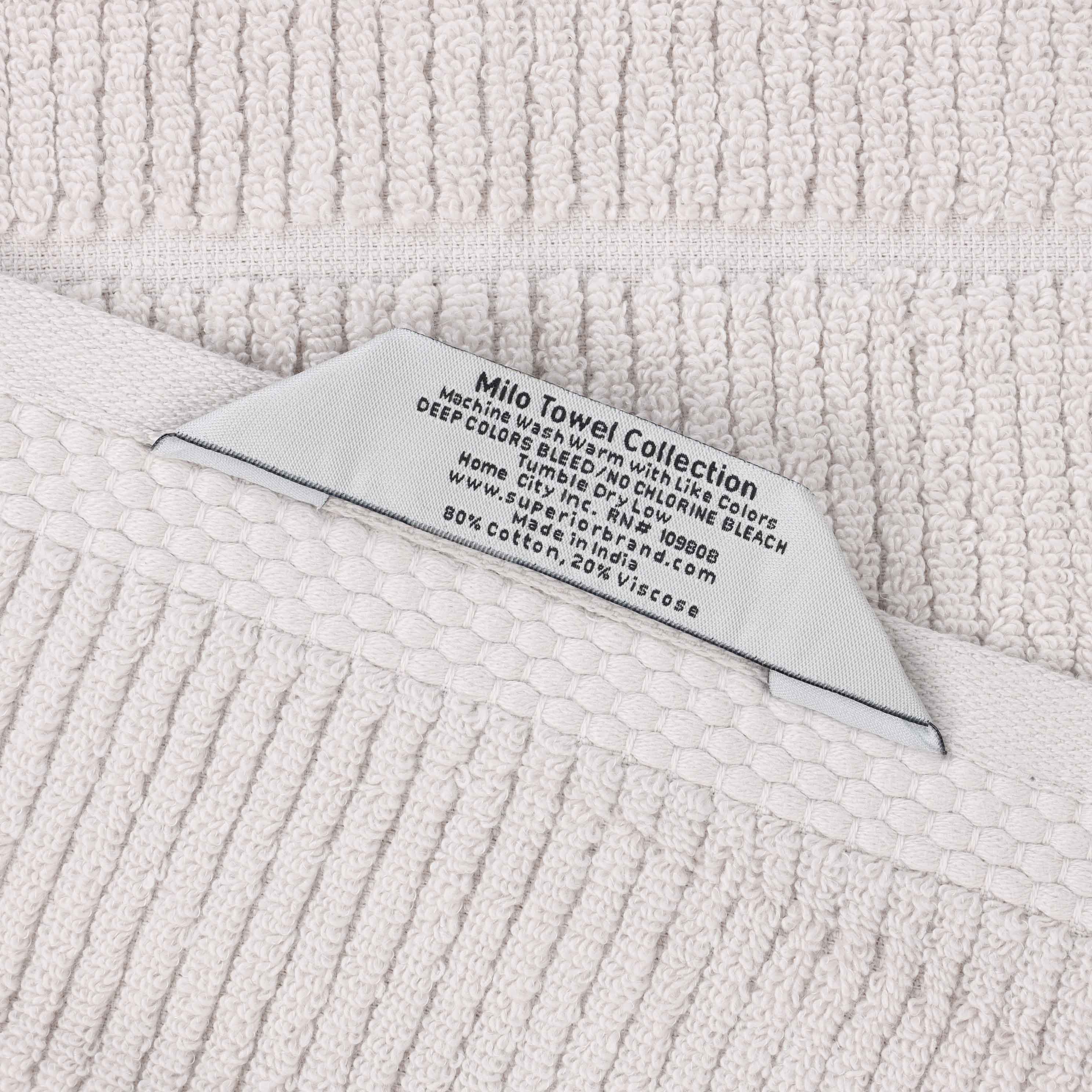Viscose Cotton Blend Ribbed Bath Towel Set of 2 - Bath Towel by Superior Brand