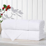 Viscose Cotton Blend Ribbed Bath Towel Set of 2 - Bath Towel by Superior Brand