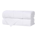 Viscose Cotton Blend Ribbed Bath Towel Set of 2 - Bath Towel by Superior Brand