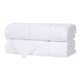 Viscose Cotton Blend Ribbed Bath Towel Set of 2 - Bath Towel by Superior Brand