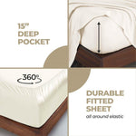 400 Thread Count Modal Fitted Sheet With Set- From Beechwood, Cooling, Solid - Sheet Set by Superior Brand
