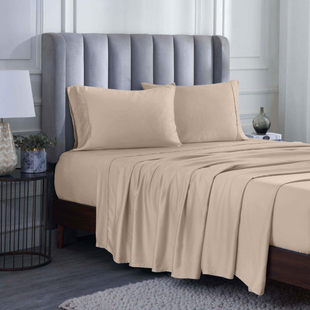 400 Thread Count Modal Fitted Sheet With Set- From Beechwood, Cooling, Solid - Sheet Set by Superior Brand