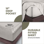 400 Thread Count Modal Fitted Sheet With Set- From Beechwood, Cooling, Solid - Sheet Set by Superior Brand