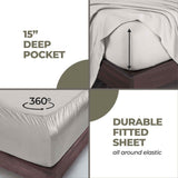 400 Thread Count Modal Fitted Sheet With Set- From Beechwood, Cooling, Solid - Sheet Set by Superior Brand