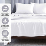 Modal From Beechwood 400 Thread Count Cooling Solid Pillowcase Set - Pillowcases by Superior Brand
