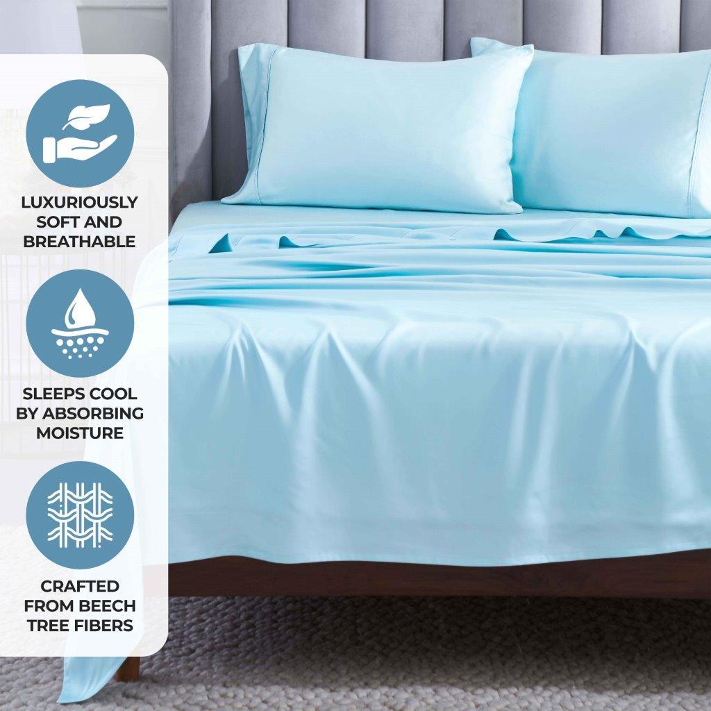 Modal From Beechwood 400 Thread Count Cooling Solid Pillowcase Set - Pillowcases by Superior Brand