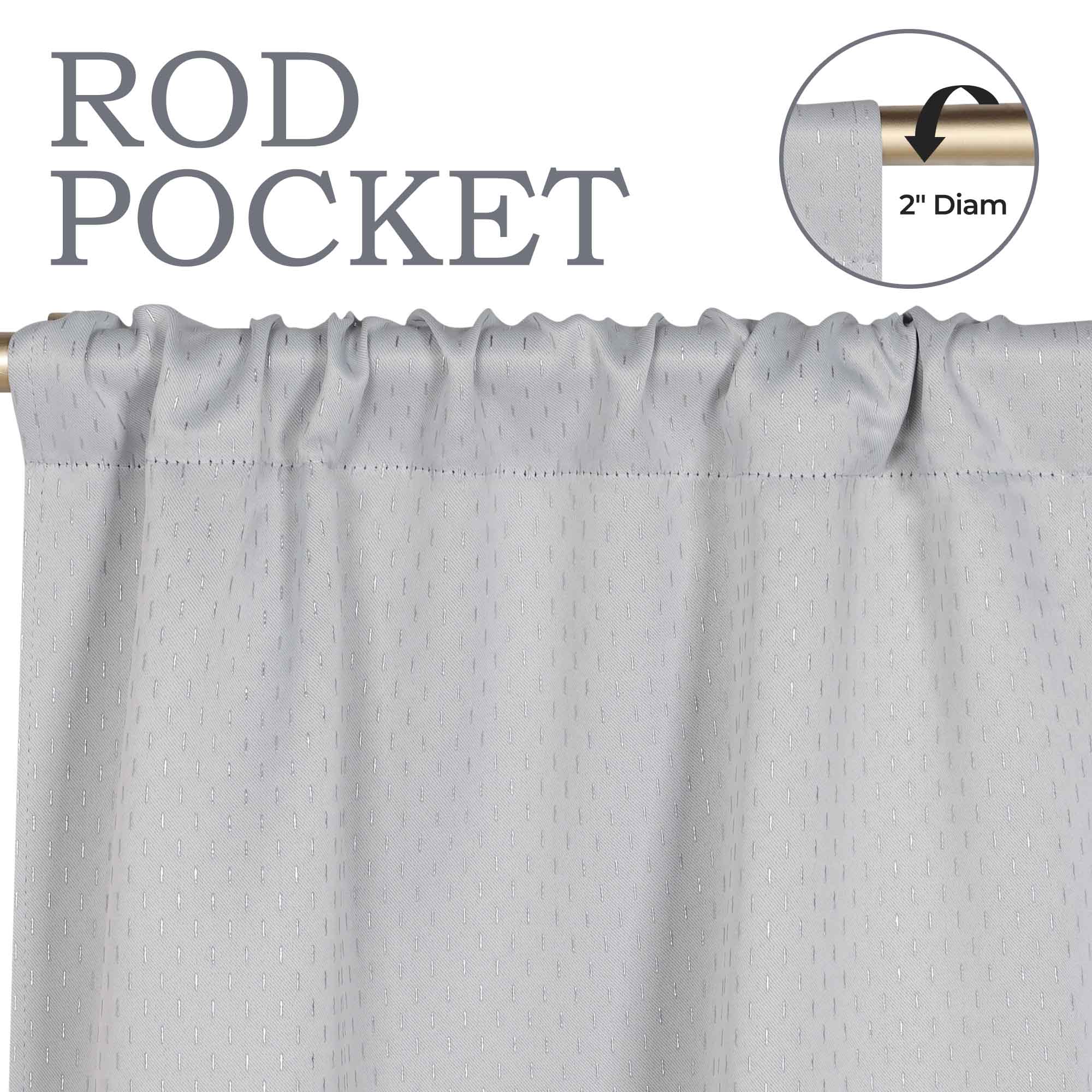 Modern Shimmer Washable Room Darkening Blackout Curtains, Set of 2 - Blackout Curtains by Superior Brand