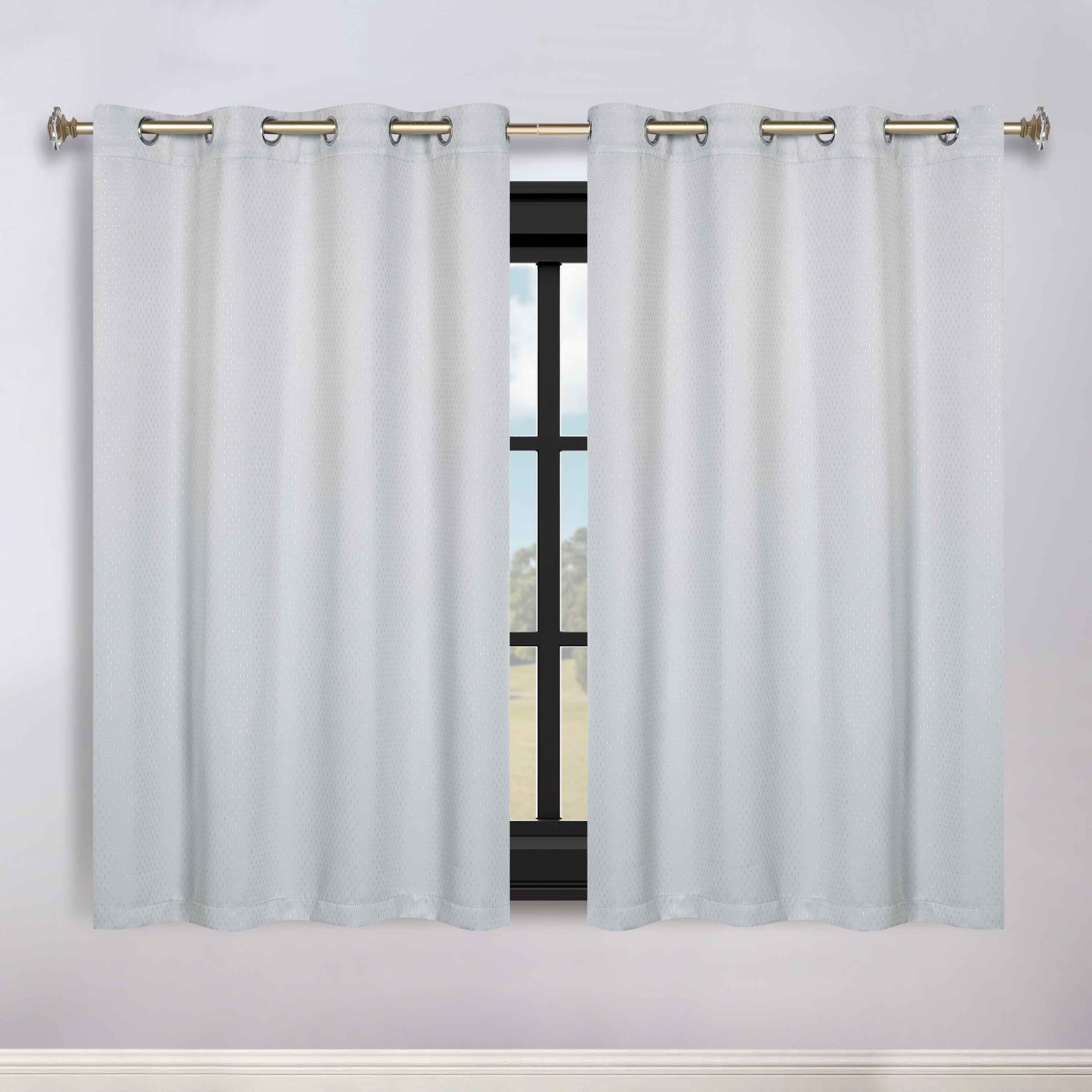 Modern Shimmer Washable Room Darkening Blackout Curtains, Set of 2 - Blackout Curtains by Superior Brand