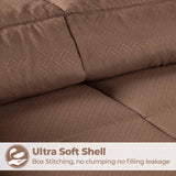 Monochrome Basketweave Plush Microfiber Down Alternative Comforter - Comforter by Superior Brand