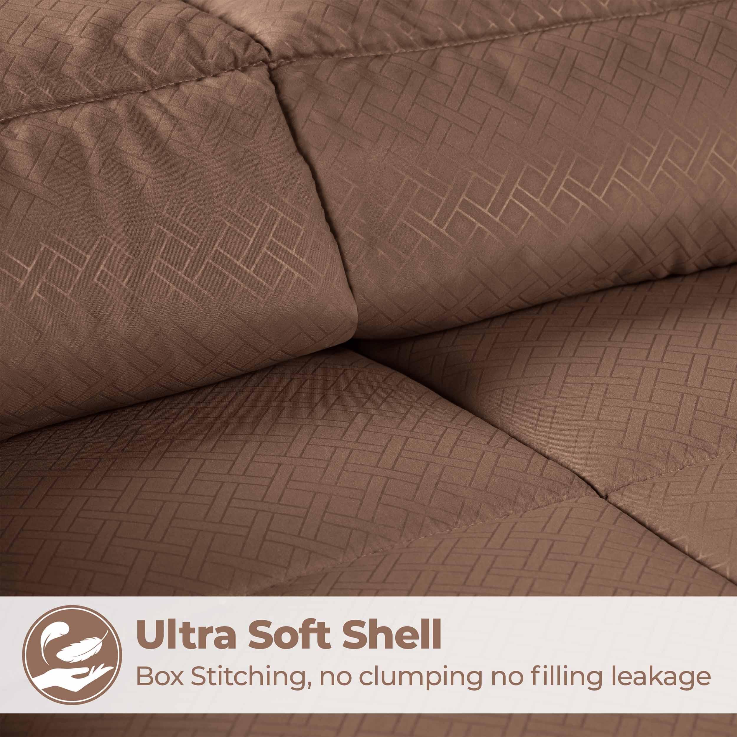 Monochrome Basketweave Plush Microfiber Down Alternative Comforter - Comforter by Superior Brand