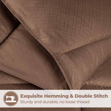 Monochrome Basketweave Plush Microfiber Down Alternative Comforter - Comforter by Superior Brand