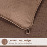 Monochrome Basketweave Plush Microfiber Down Alternative Comforter - Comforter by Superior Brand