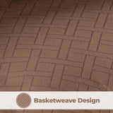 Monochrome Basketweave Plush Microfiber Down Alternative Comforter - Comforter by Superior Brand