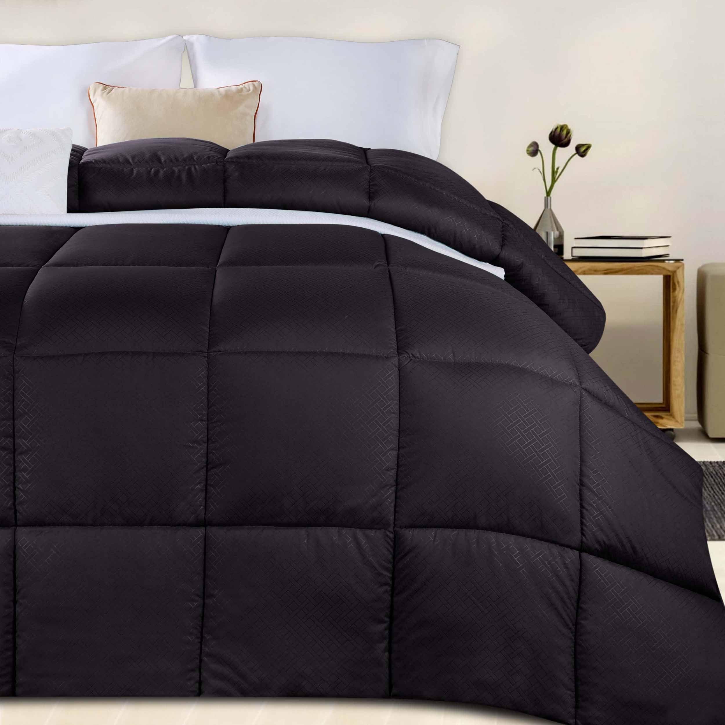 Monochrome Basketweave Plush Microfiber Down Alternative Comforter - Comforter by Superior Brand