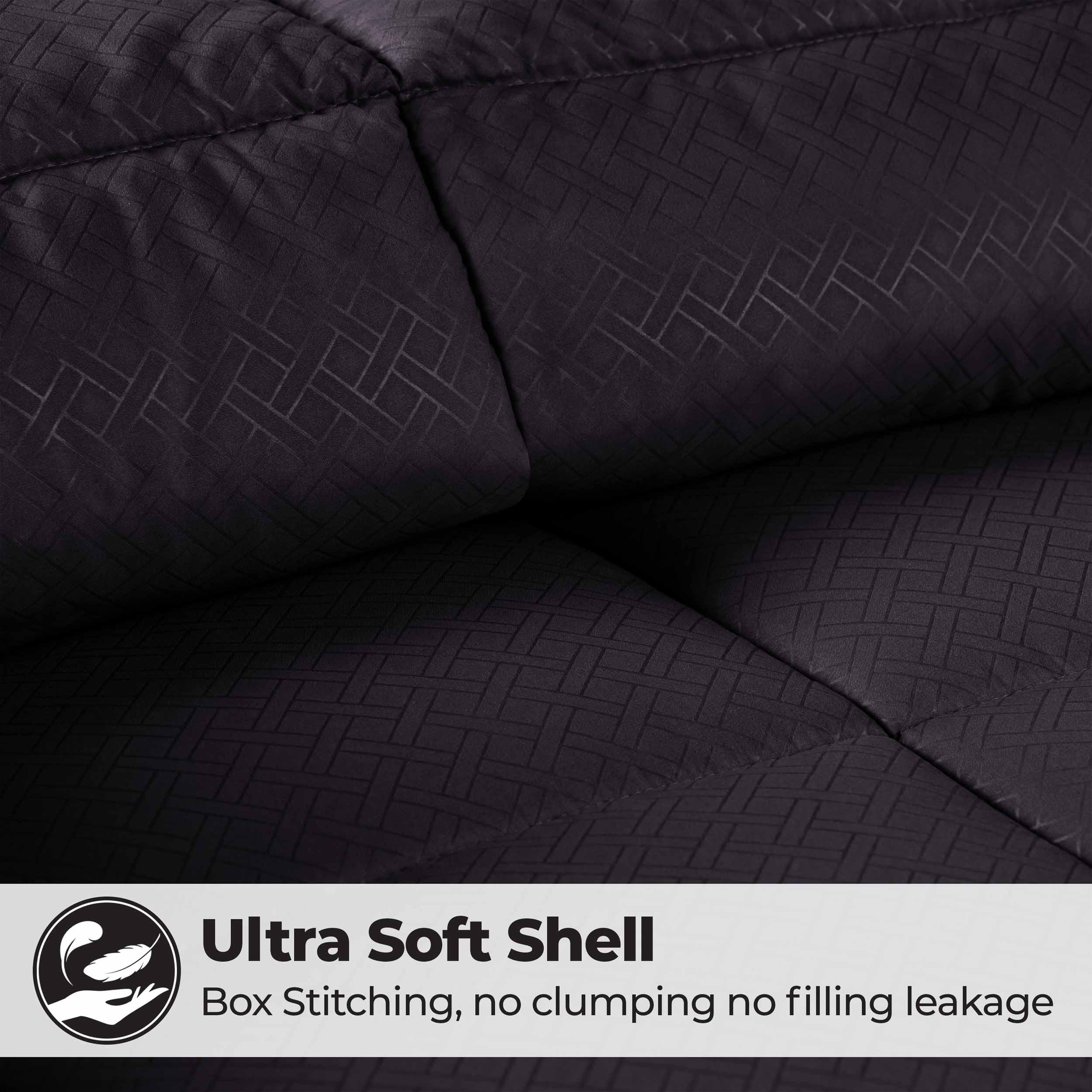 Monochrome Basketweave Plush Microfiber Down Alternative Comforter - Comforter by Superior Brand
