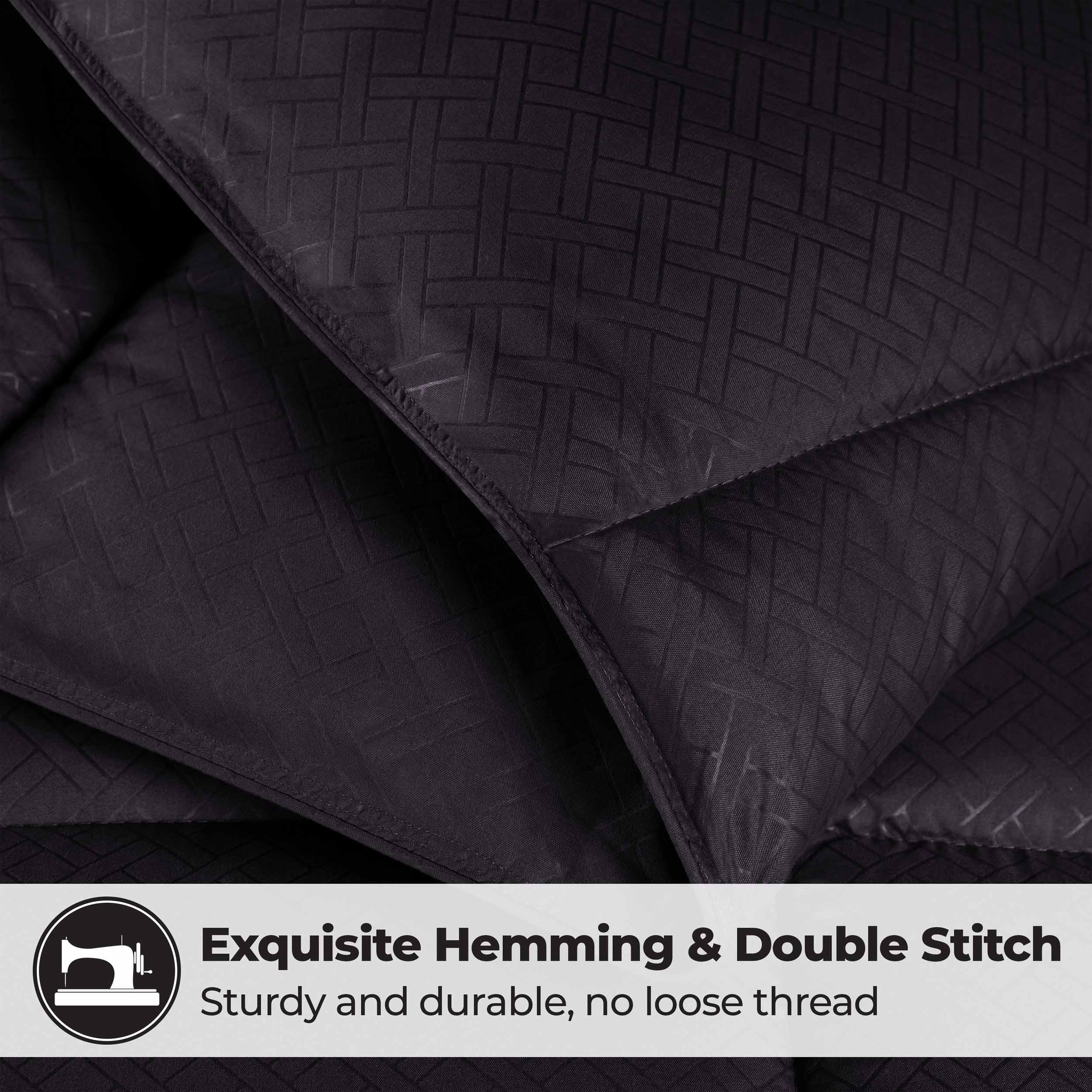 Monochrome Basketweave Plush Microfiber Down Alternative Comforter - Comforter by Superior Brand