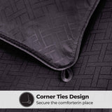 Monochrome Basketweave Plush Microfiber Down Alternative Comforter - Comforter by Superior Brand