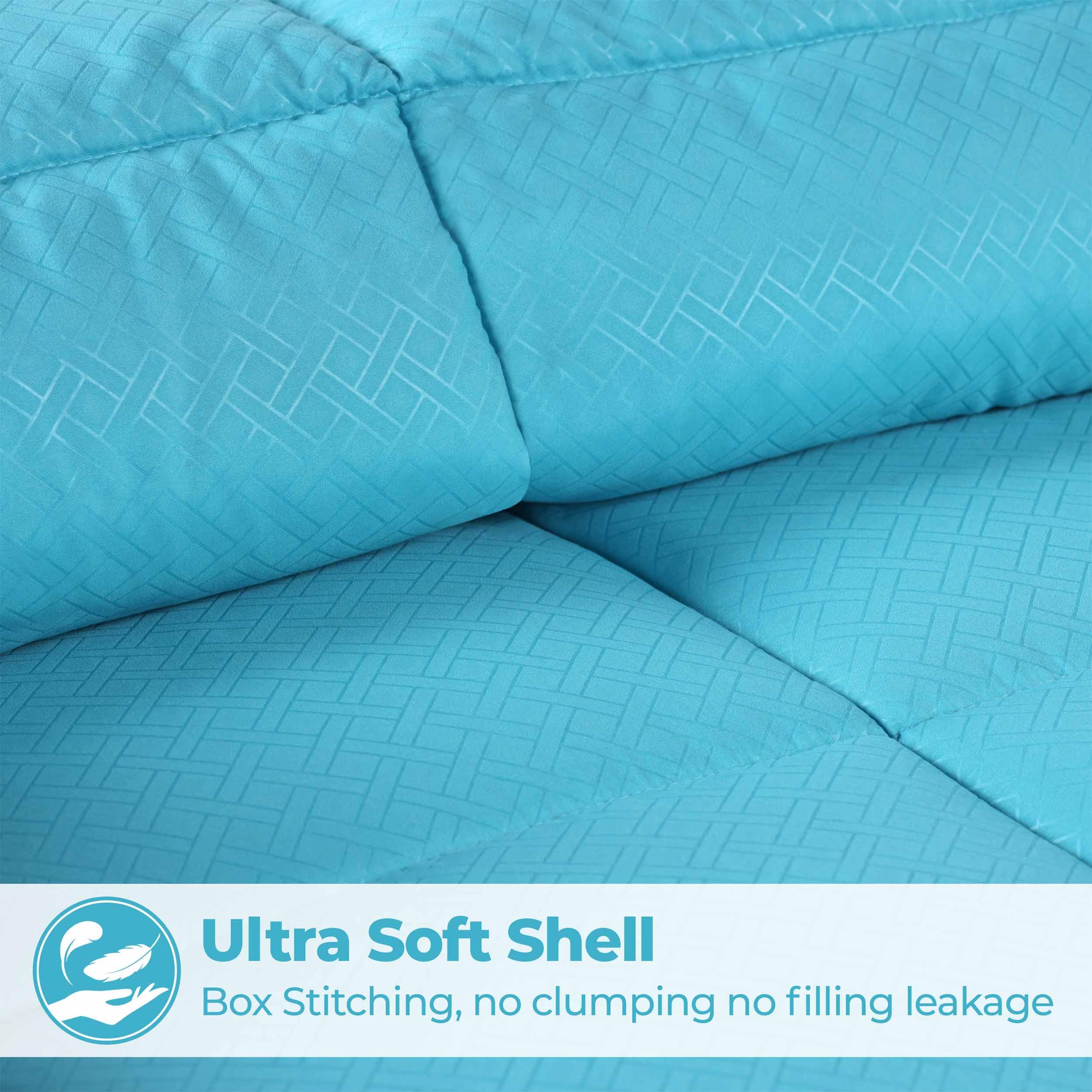 Monochrome Basketweave Plush Microfiber Down Alternative Comforter - Comforter by Superior Brand