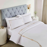100% Cotton Gold Embroidered Duvet Cover Set - Duvet Cover Set by Superior Brand