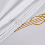 100% Cotton Gold Embroidered Duvet Cover Set - Duvet Cover Set by Superior Brand