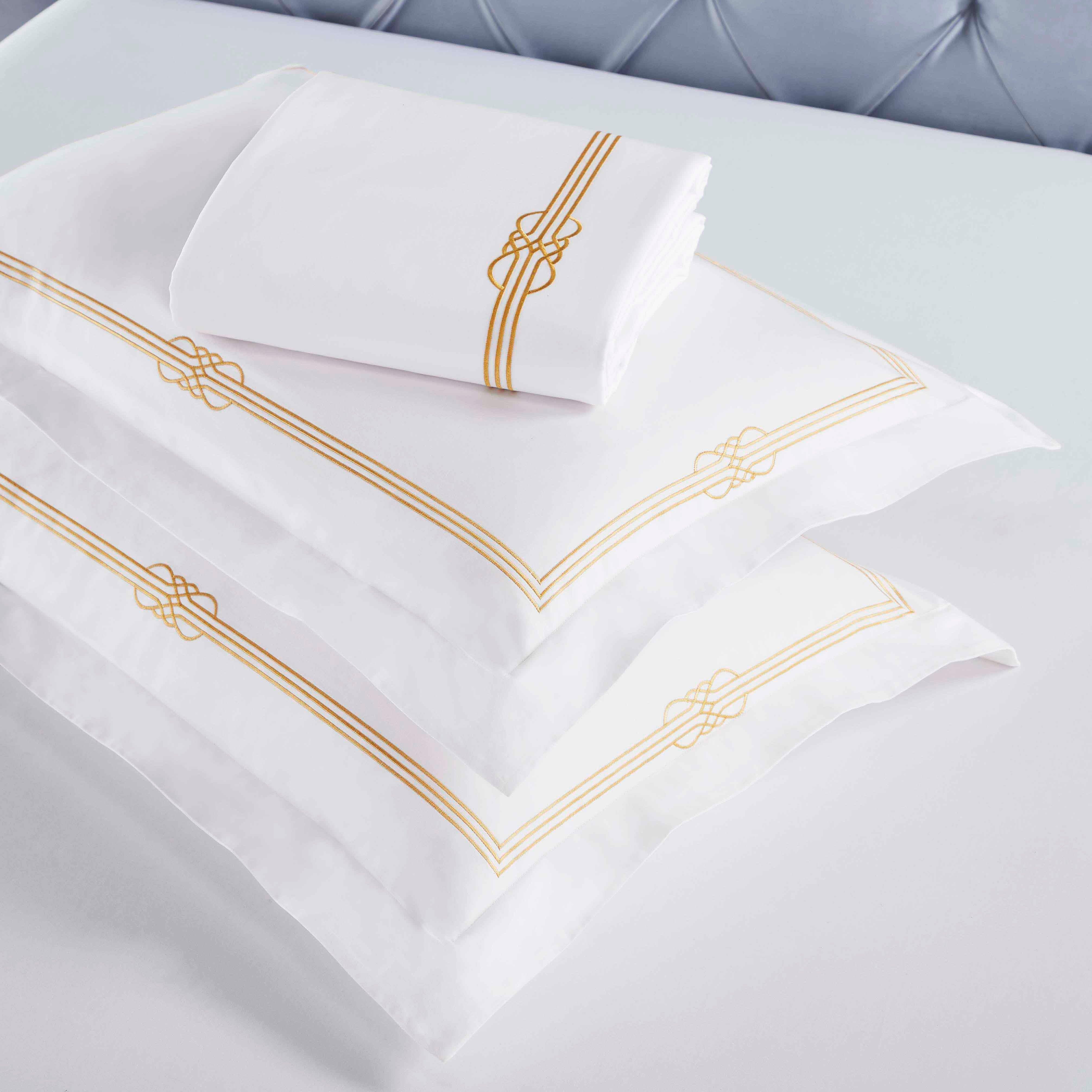 100% Cotton Gold Embroidered Duvet Cover Set - Duvet Cover Set by Superior Brand