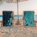 Mystic Dolphin Oversized Cotton Beach Towel Set of 2 Piece - Egyptian Cotton Beach Towel by Superior Brand