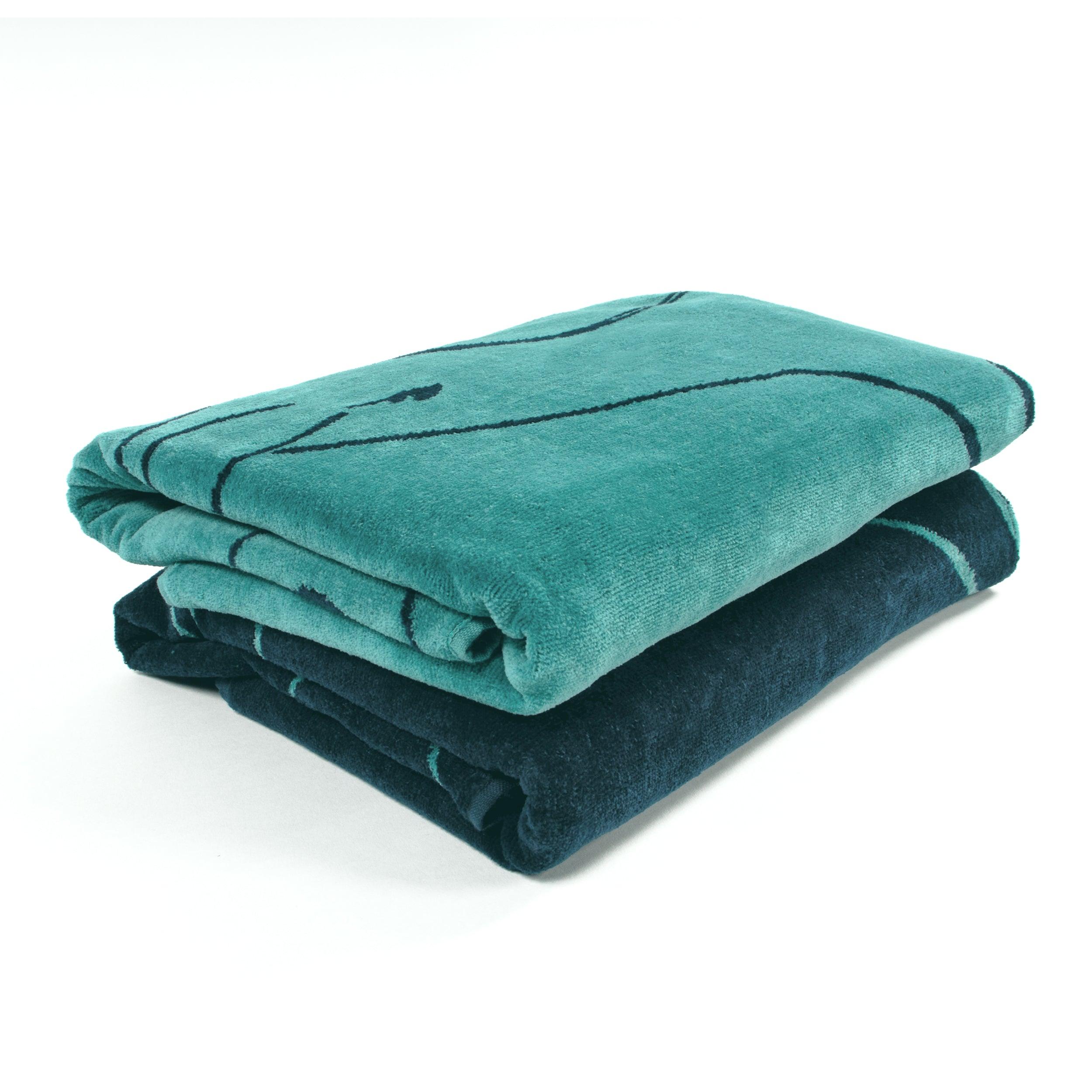 Mystic Dolphin Oversized Cotton Beach Towel Set of 2 Piece - Egyptian Cotton Beach Towel by Superior Brand