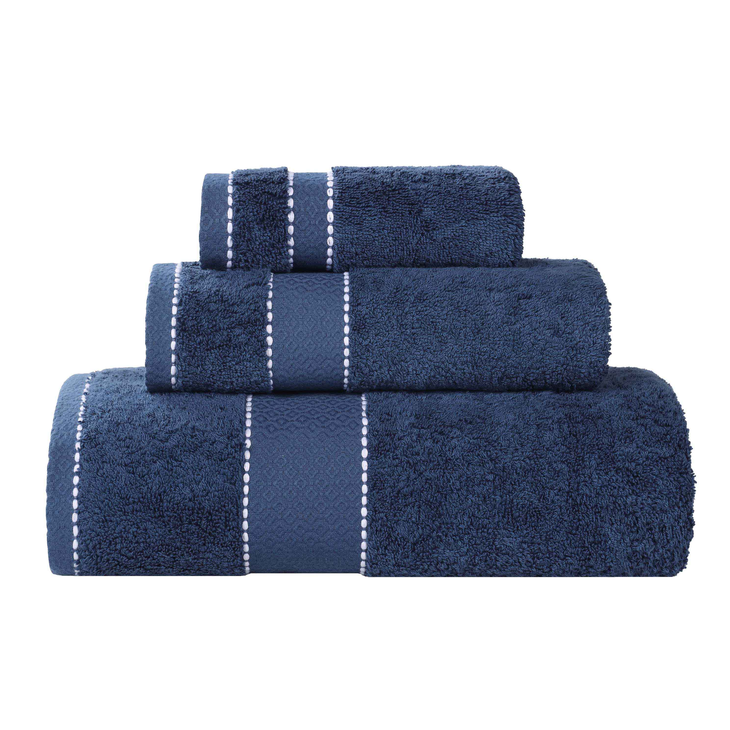 Egyptian Giza Cotton Plush Soft Towel Set 3 Piece - Egyptian Cotton Towel Set by Superior Brand